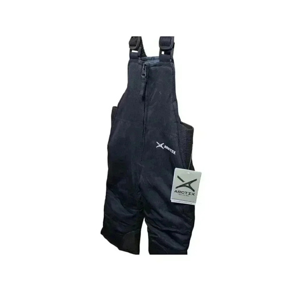 Arctix 12M Kids Toddler Insulated Snow Snowboard Bib Overalls Pants Black - Picture 1 of 6